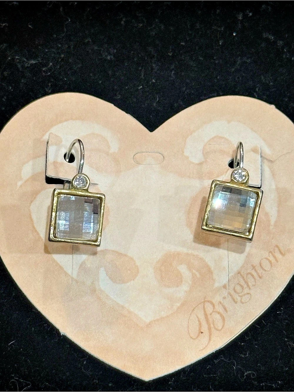 Brighton Two-Tone Square Drop Earrings